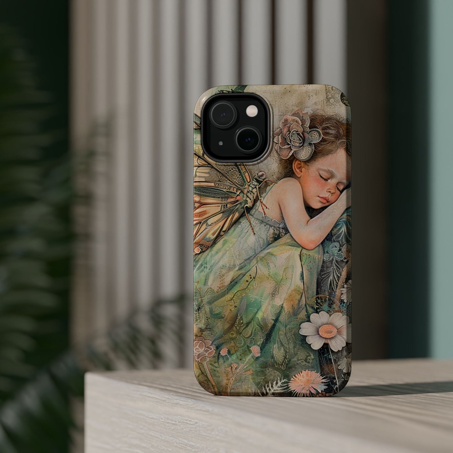 Fairy Sleeping Phone Case — Magnetic Impact-Resistant iPhone Cover