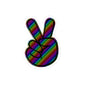 Colorful Peace Hand Kiss-Cut Stickers - Great for Laptops, Water Bottles, and More!