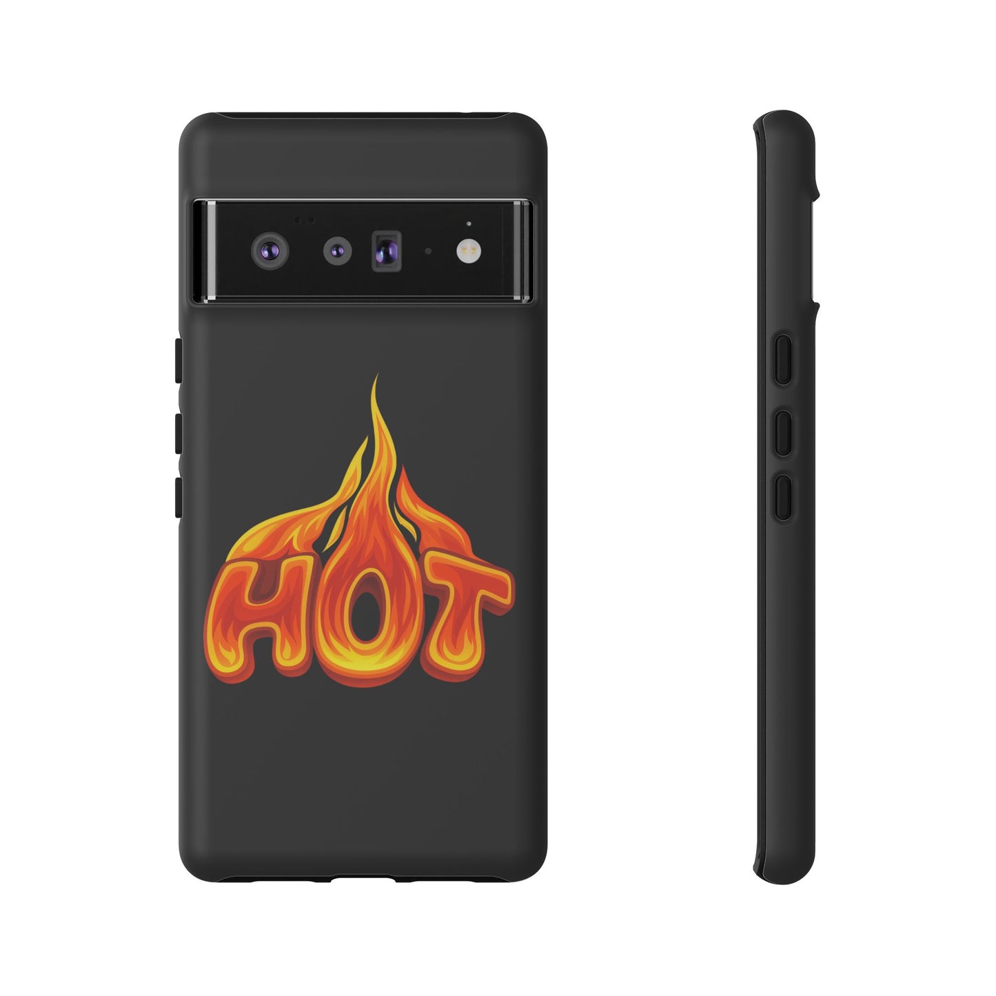 Stylish Phone Case, Hot Flames Design, Gift for Teens, Trendy Accessory, Protective Cover, Unique Phone Case