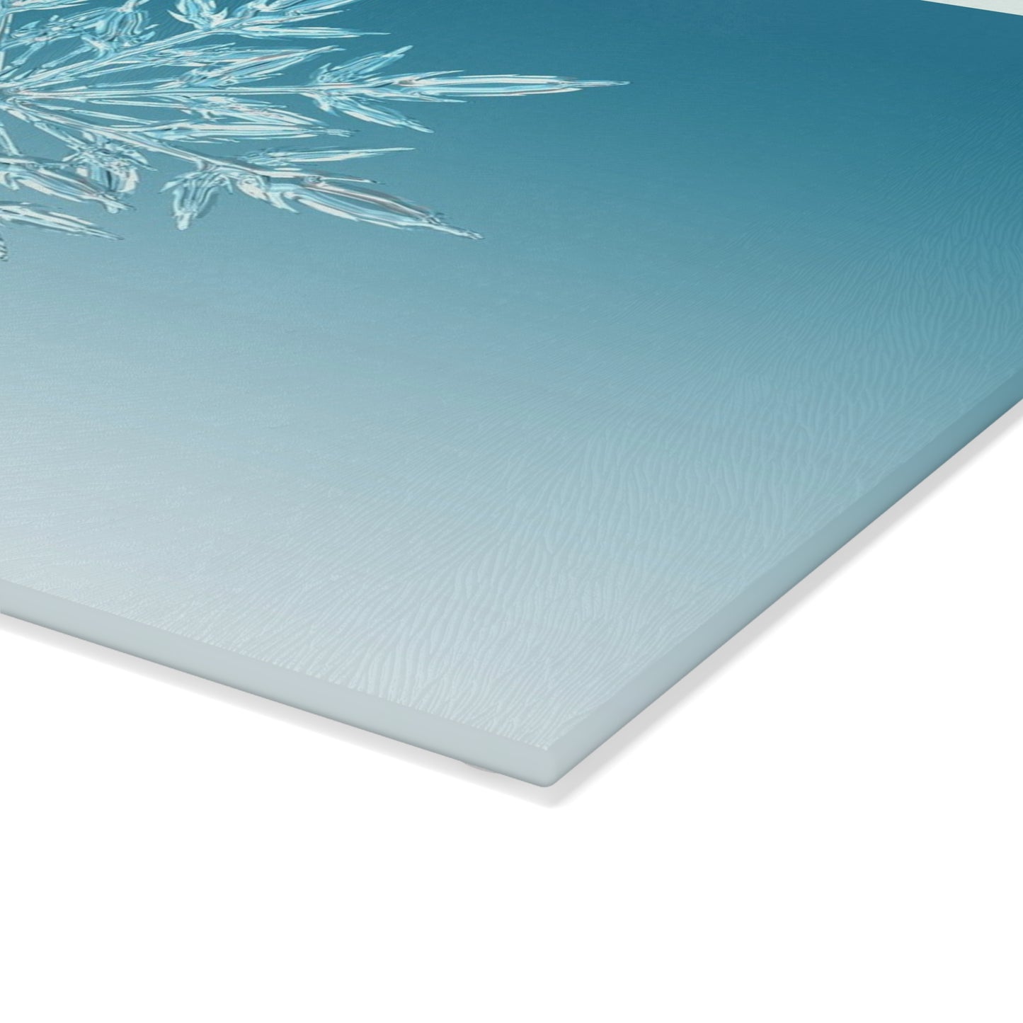 Snowflake Glass Cutting Board — Winter Kitchen Décor & Holiday Gift