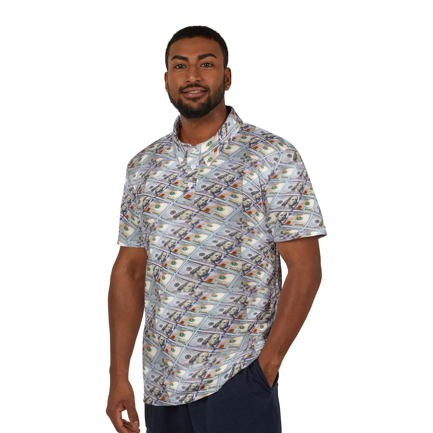 Money Patterned Unisex Polo Shirt