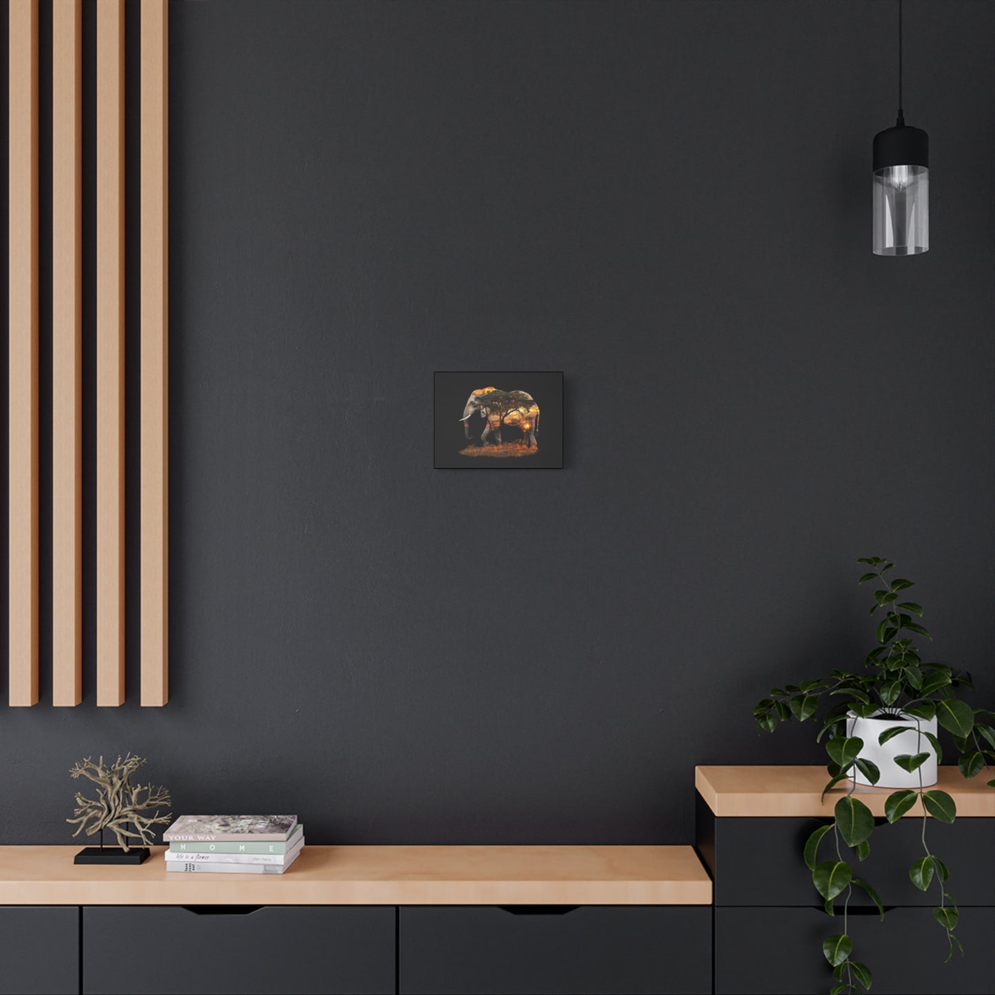 Elephant Tree Matte Canvas Art