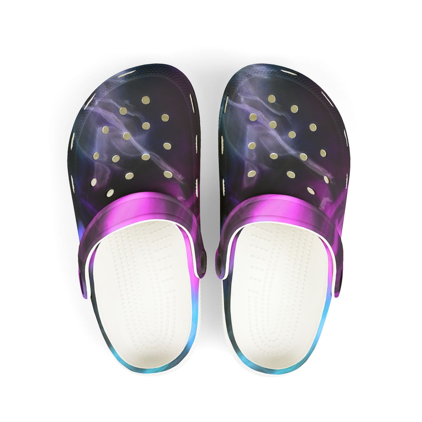 Kids Galaxy Foam Clogs — Purple Nebula EVA Slip-On Sandals