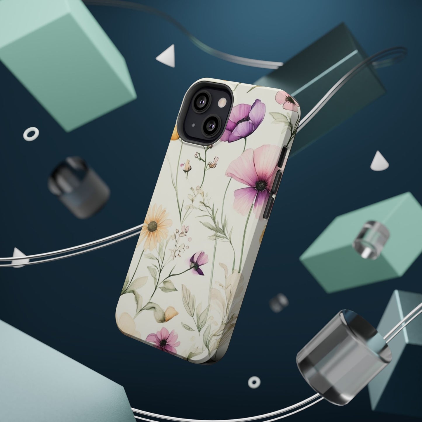 Floral Watercolor Magnetic Impact-Resistant Phone Case