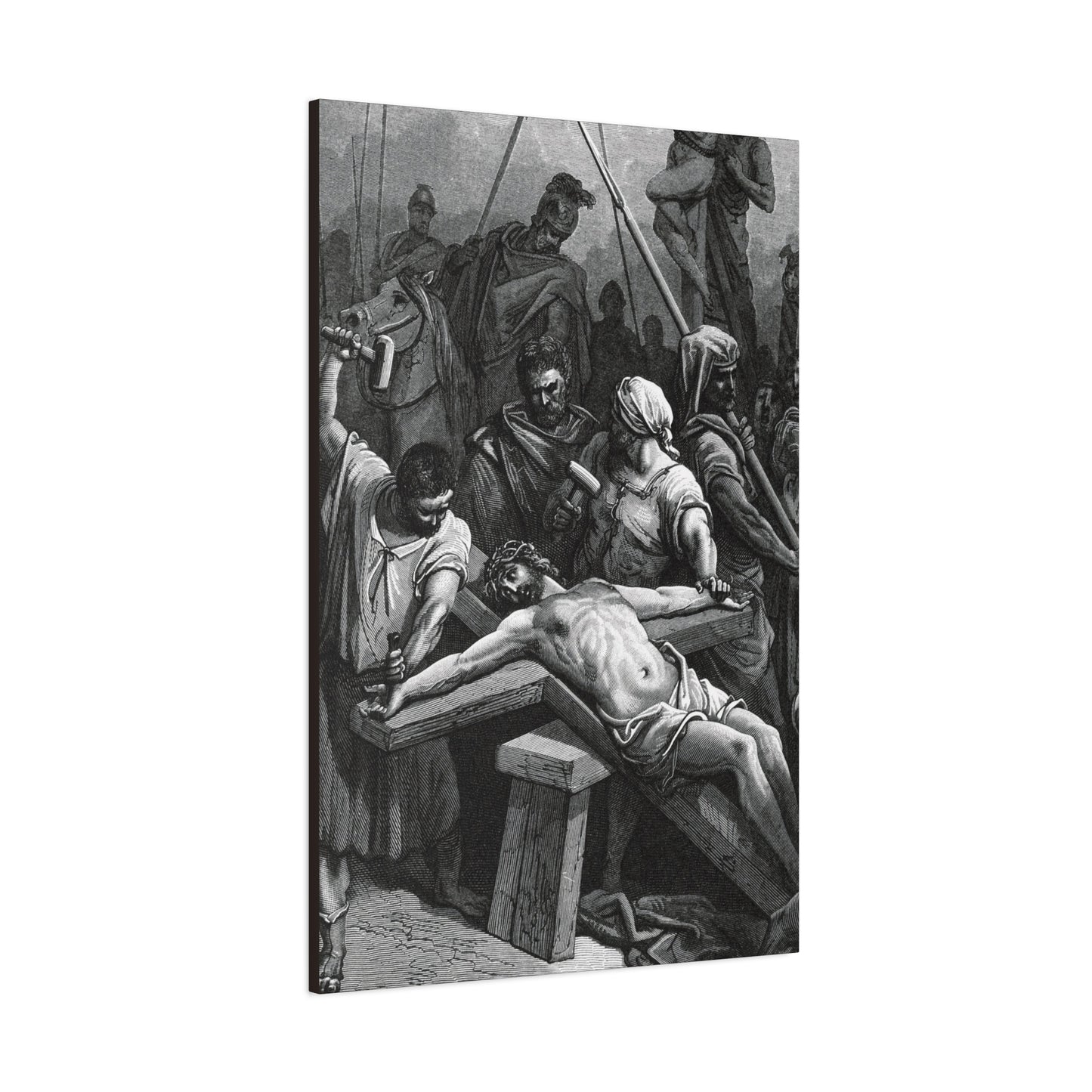 Crucifixion Art Matte Canvas Print – Stretched Religious Wall Decor