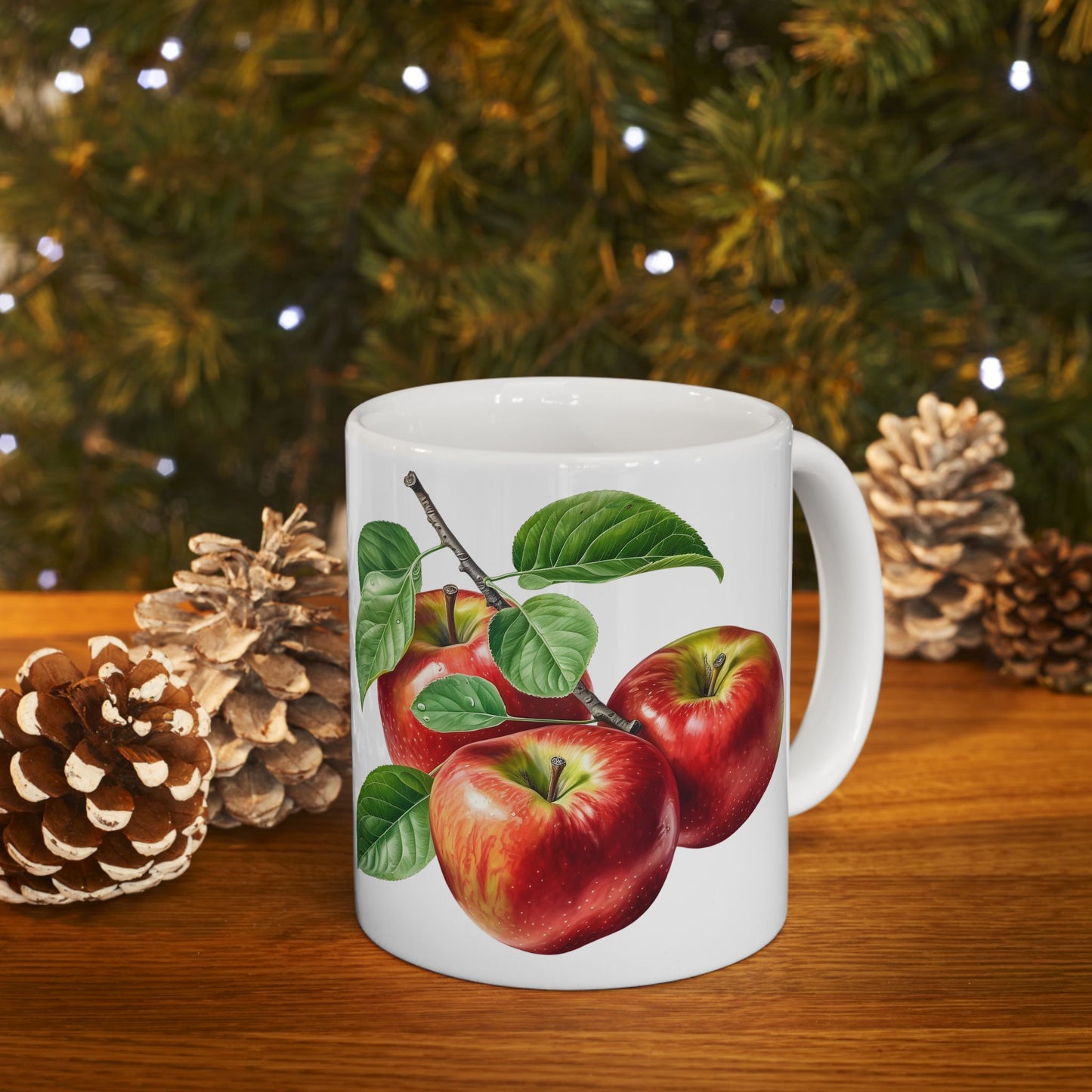 Apple Botanical Ceramic Mug – Farmhouse Kitchen Coffee Cup (11oz, 15oz)