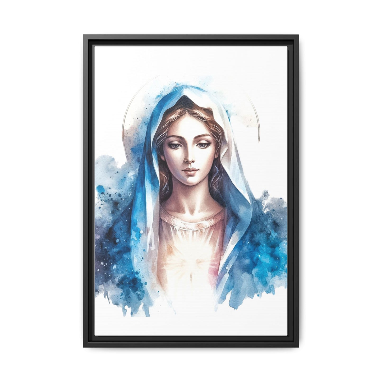 Framed Canvas Art Print, Spiritual Decor, Religious Artwork, Wall Decor, Gift for Faith, Elegant Home Decoration