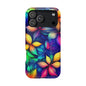 Floral Prism Magnetic Impact-Resistant Phone Case — Colorful Gradient Petal Design