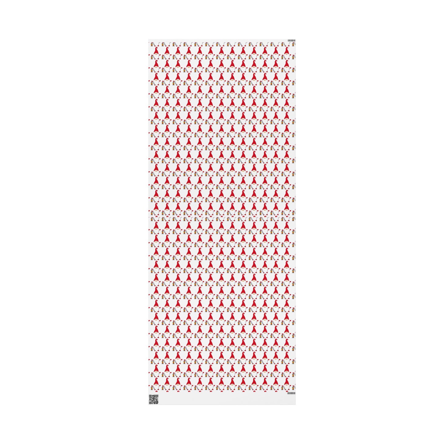 Christmas Gnome Wrapping Paper — Repeating Red Gnome Pattern for Holiday Gift Wrap