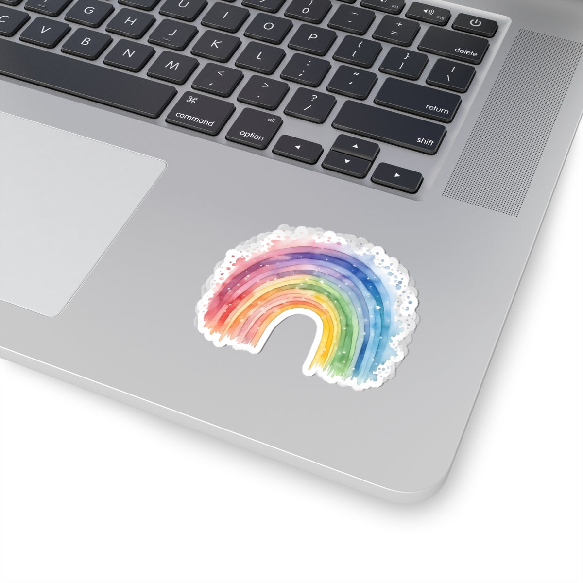 Watercolor Rainbow Sticker — Kiss-Cut Vinyl Rainbow Decal for Laptops, Journals & Gifts