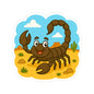 Cute Scorpion Sticker — Desert Cartoon Kiss-Cut Decal for Laptops & Journals
