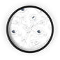Elegant Floral Wall Clock, Modern Home Decor, Gift for Her, Kitchen Wall Art