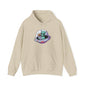 Cute Alien and Kid Hoodie, Unisex Heavy Blend Sweatshirt, UFO Lover Gift, Halloween Costume, Space-Themed Outfit, Birthday Present