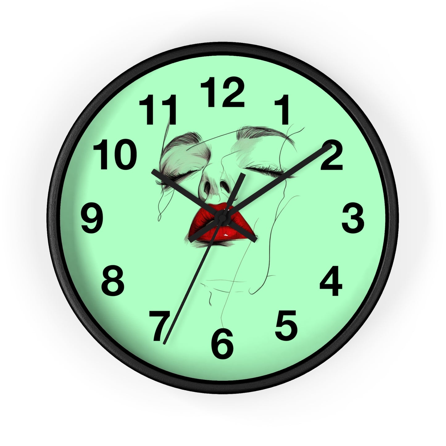 Artistic Lips Wall Clock, Modern Decor, Home Accent, Unique Gift, Stylish Wall Art, Boho Living Space
