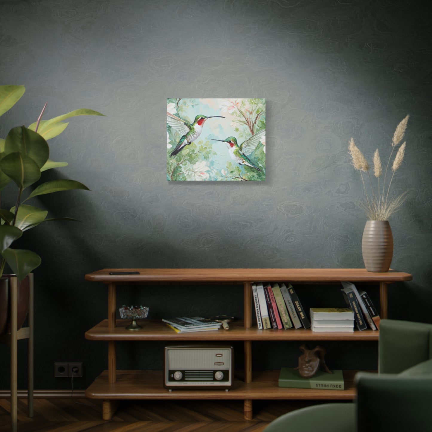 Hummingbird Canvas Wall Art — Stretched Matte Nature Print
