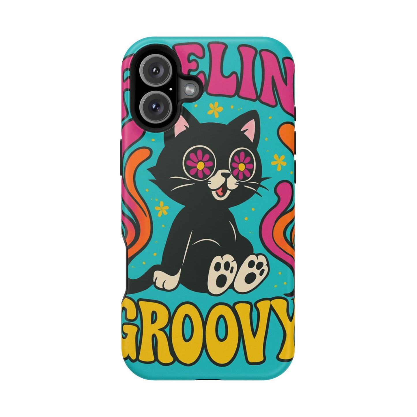 Groovy Cat Magnetic Impact-Resistant Phone Case