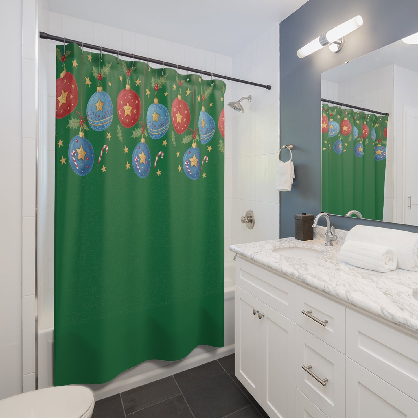 Festive Holiday Shower Curtains, Christmas Decor, Bathroom Accessories, Holiday Home Decor, Winter Vibes, Cheerful Gift Ideas