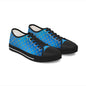 Blue Gold Lattice Low Top Sneakers