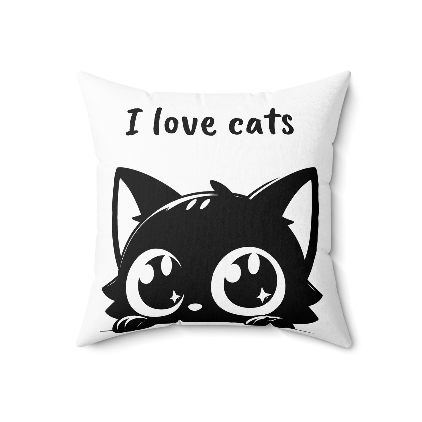 Cat Lover's Spun Polyester Pillow