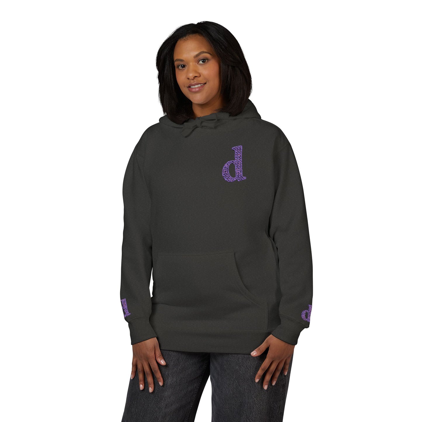 Floral Initial Unisex Fleece Hoodie | Cozy Casual Wear, Gifts for Her, Monogrammed Hooded Sweatshirt, Fall Fashion, Birthday Present