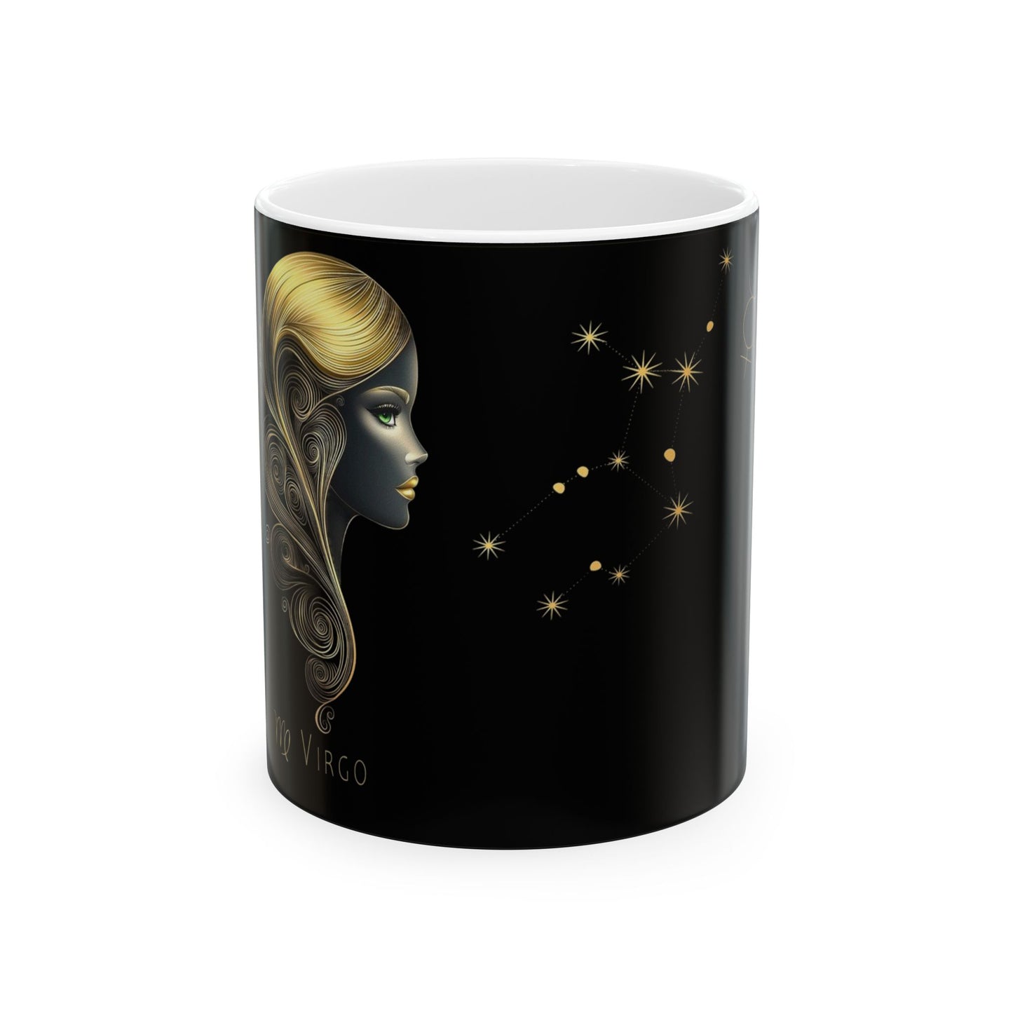 Virgo Constellation Ceramic Mug — Zodiac Astrology Coffee Cup (11oz/15oz)