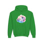 Kids' Cozy Rainbow Kitten Hoodie — Cute Sleeping Cat Youth Sweatshirt