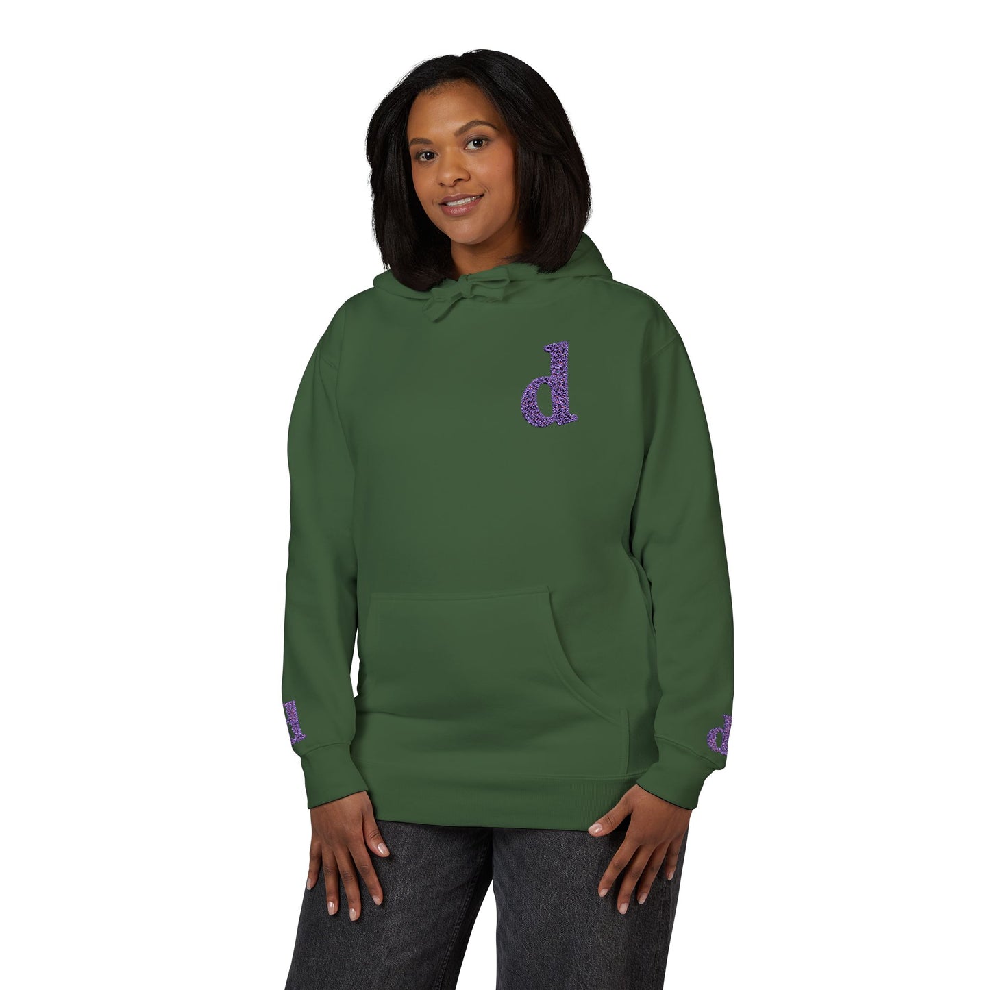 Floral Initial Unisex Fleece Hoodie | Cozy Casual Wear, Gifts for Her, Monogrammed Hooded Sweatshirt, Fall Fashion, Birthday Present
