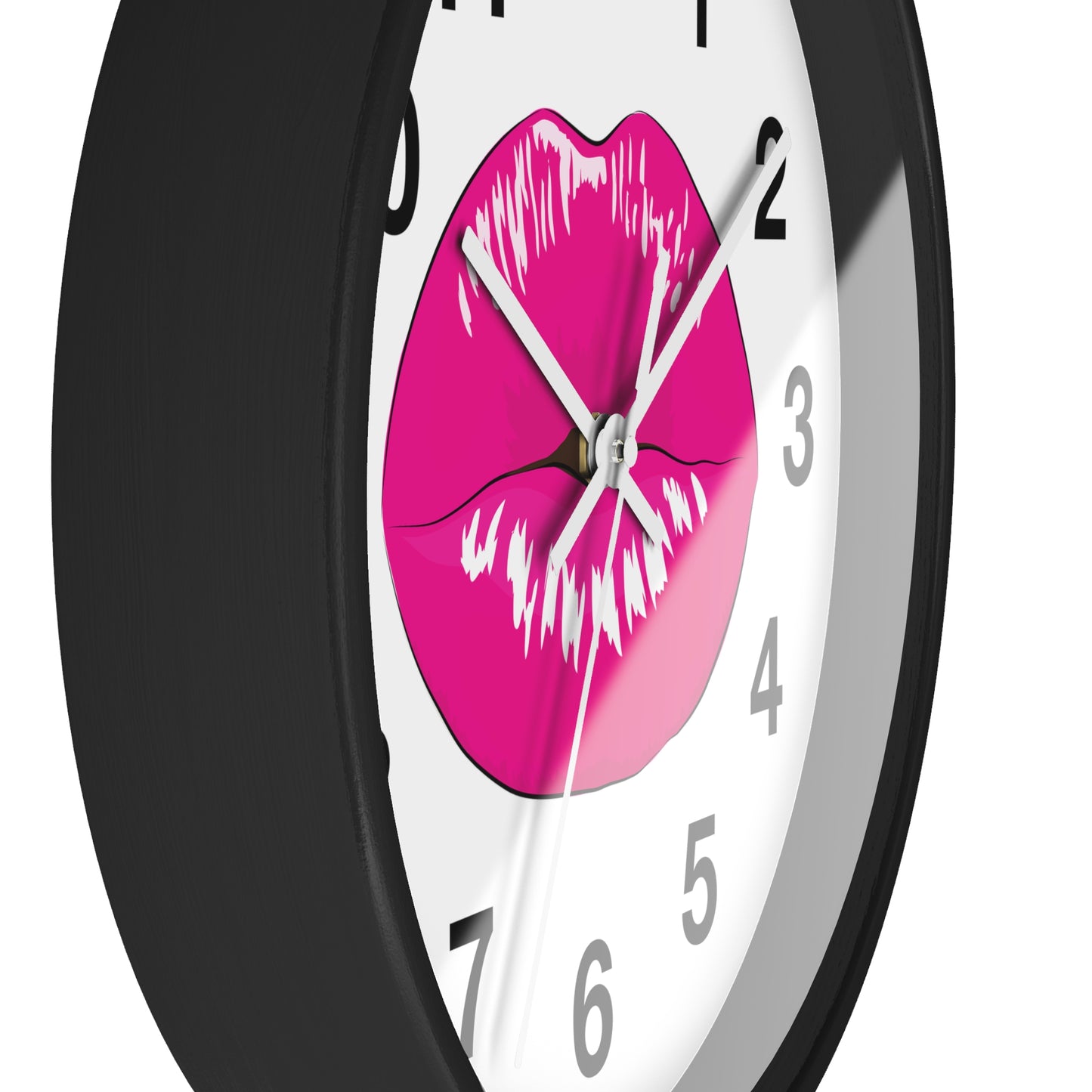 Hot Pink Kiss Wall Clock | Lip Print Clock
