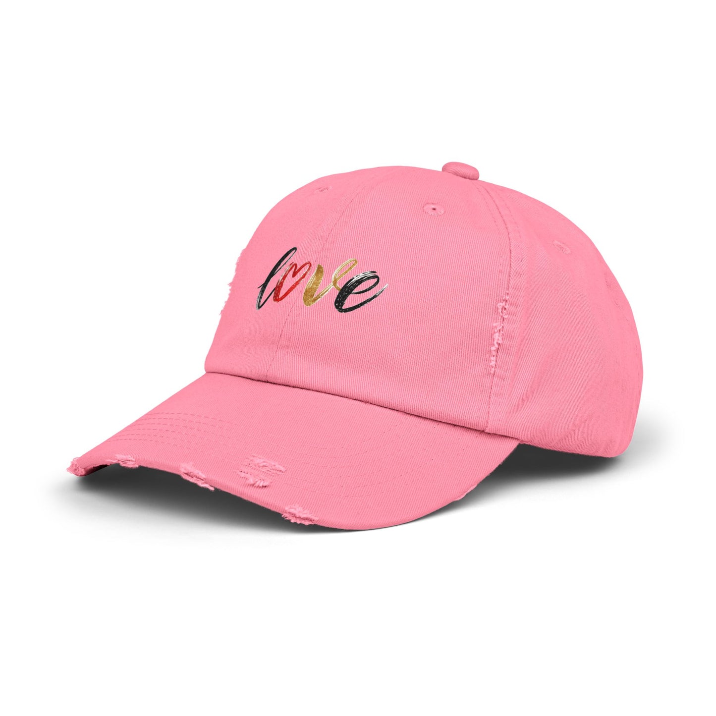 Distressed Love Cap - Casual Unisex Hat for Everyday Wear, Gift for Her, Summer Accessory, Trendy Streetwear, Distressed Cap