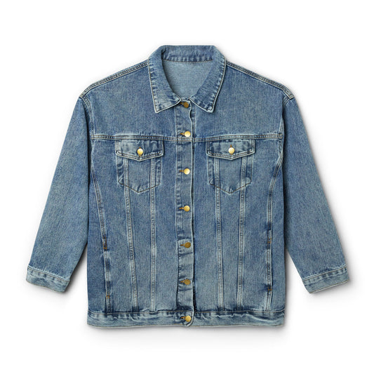 Good Vibes Only Women's Denim Jacket, Casual Summer Outerwear, Trendy Jean Jacket, Perfect Gift for Her, Boho Style Clothing