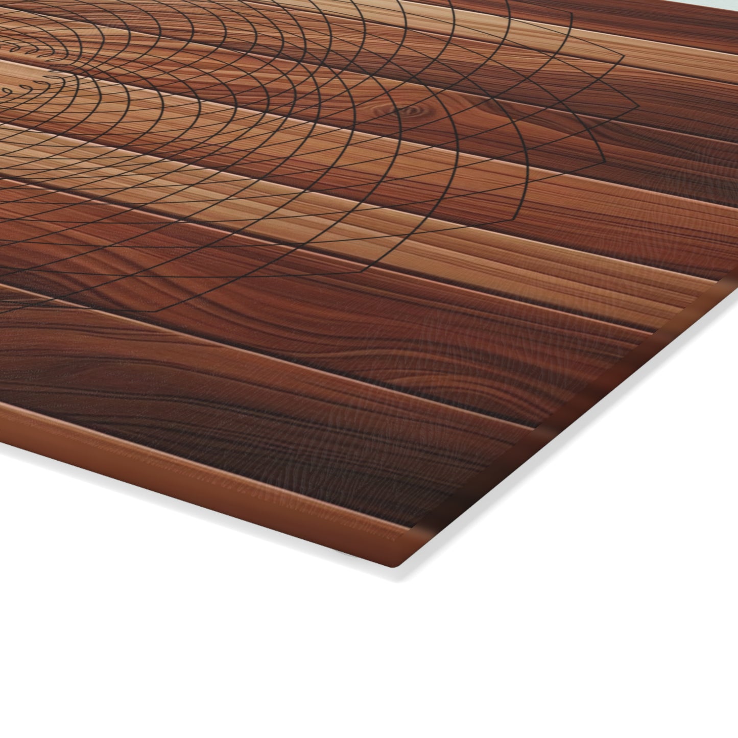 Stylish Geometric Glass Cutting Board