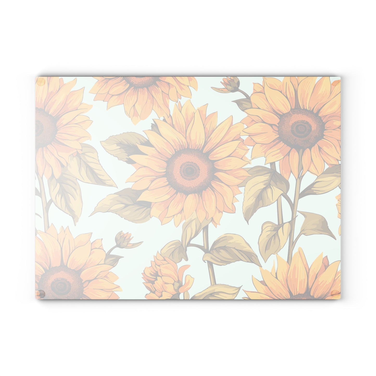 Sunflower Glass Cutting Board  Kitchen Decor