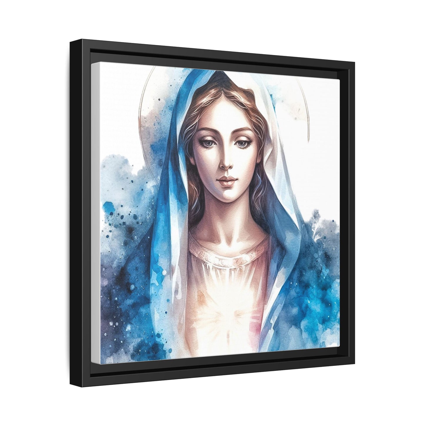 Framed Canvas Art Print, Spiritual Decor, Religious Artwork, Wall Decor, Gift for Faith, Elegant Home Decoration