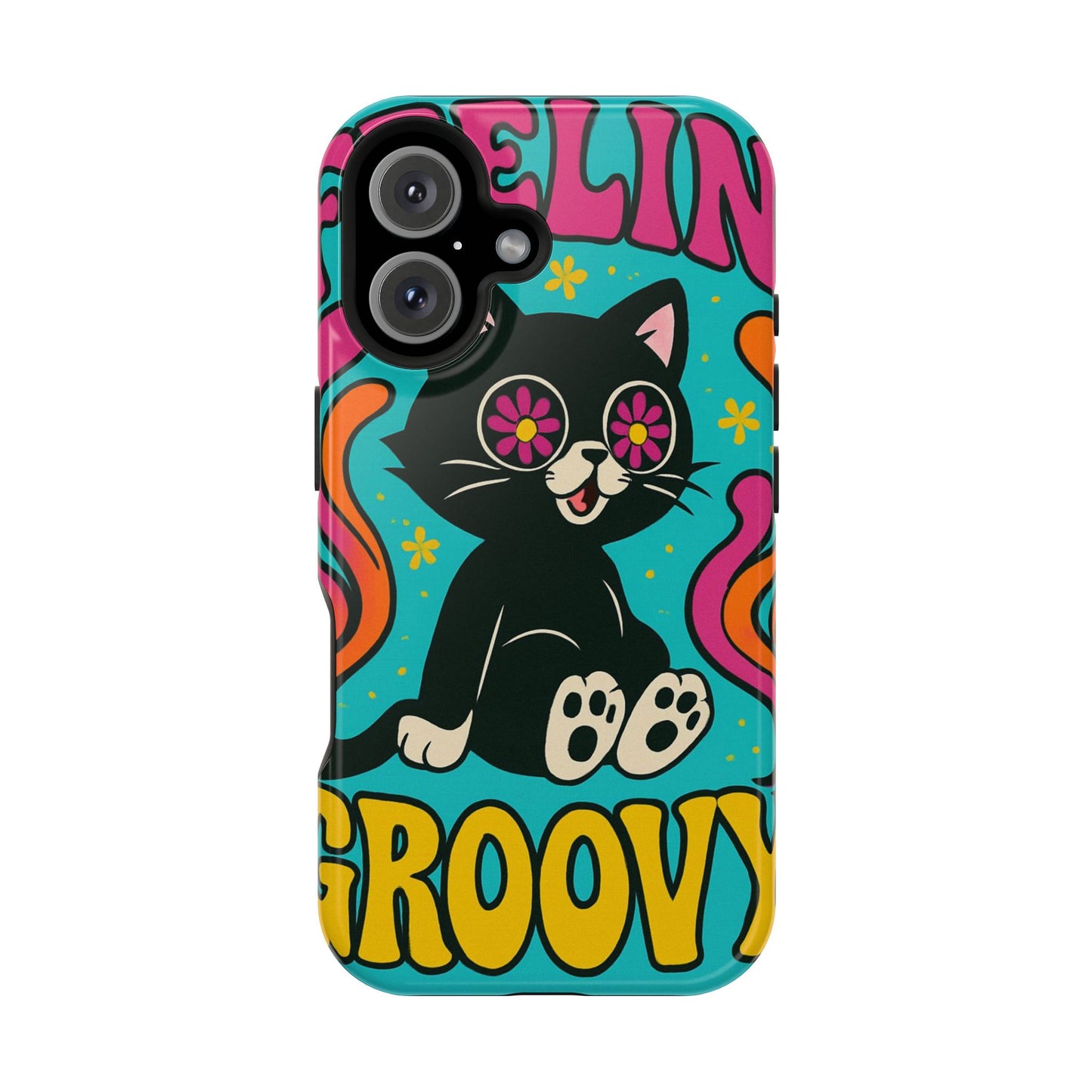 Groovy Cat Magnetic Impact-Resistant Phone Case