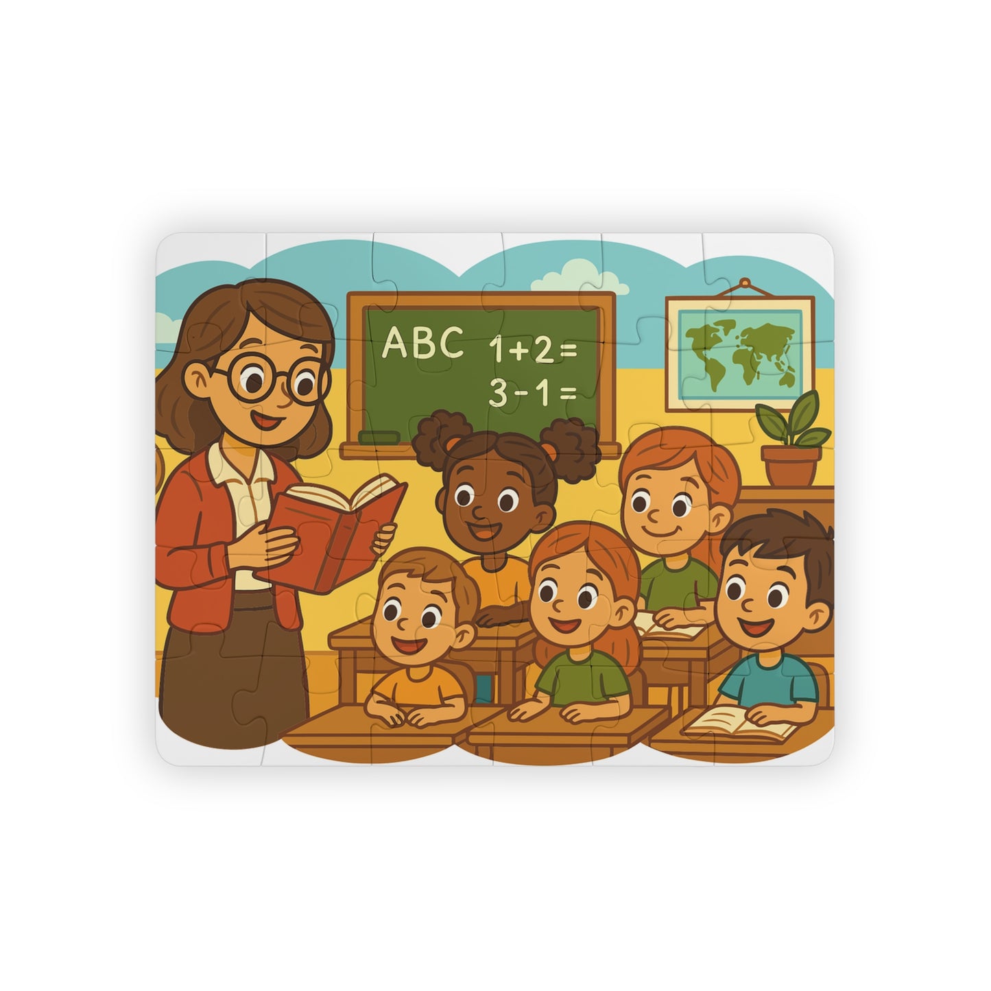 Classroom Kids Illustration Puzzle | 30-Piece Kids Puzzle