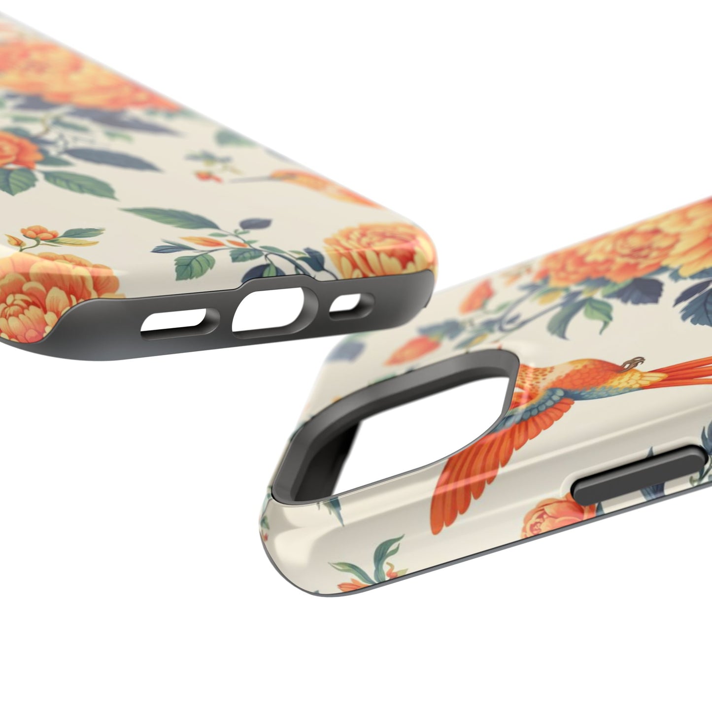 Floral Hummingbird Magnetic Phone Case — Impact-Resistant Protective Cover