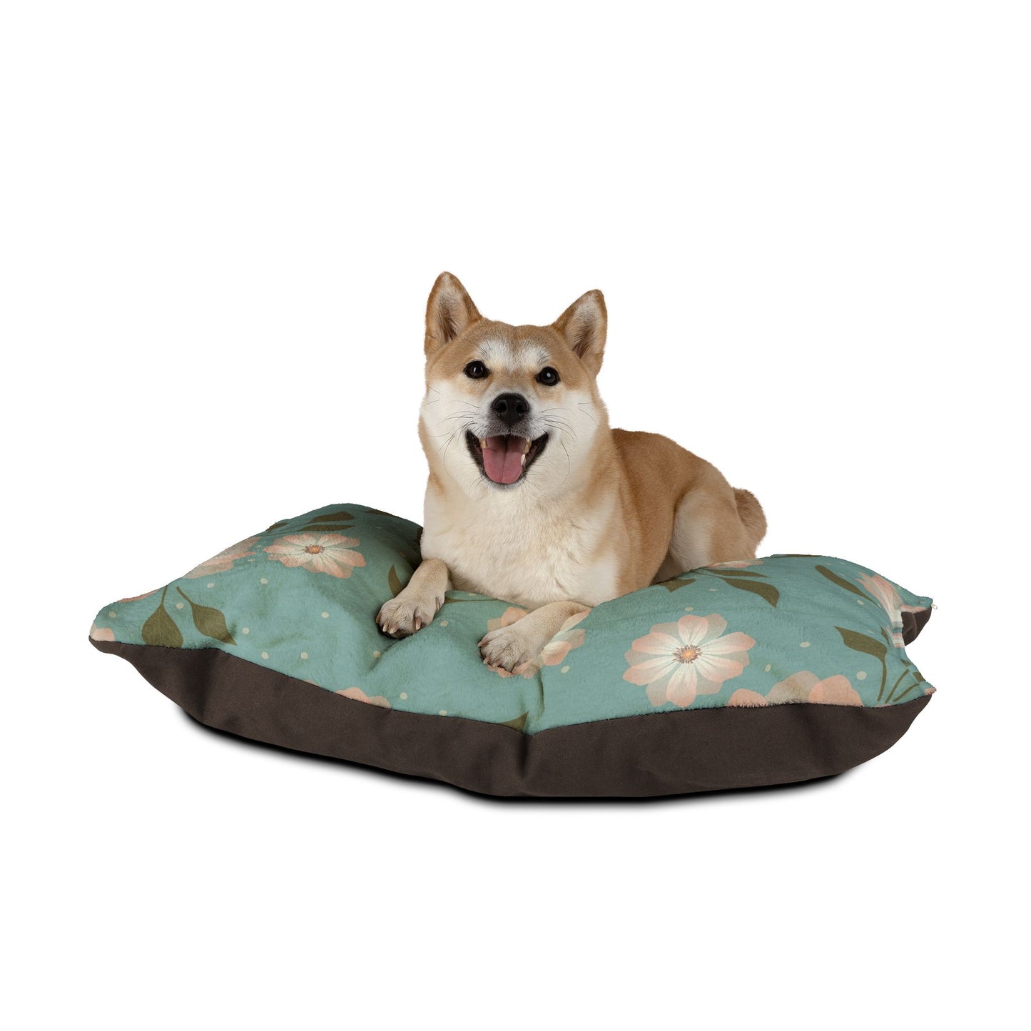 Floral Cozy Pet Bed - Soft Dog Bed, Cat Bed, Pet Sleeping Pad, Cute Pet Decor, Flower Pattern Bed for Dogs and Cats