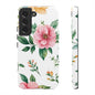 Floral Tough Phone Case — Pink Peony Protective Phone Cover