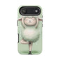Cute Yoga Sheep Phone Case — Pastel Lamb Ballerina Protective Cover