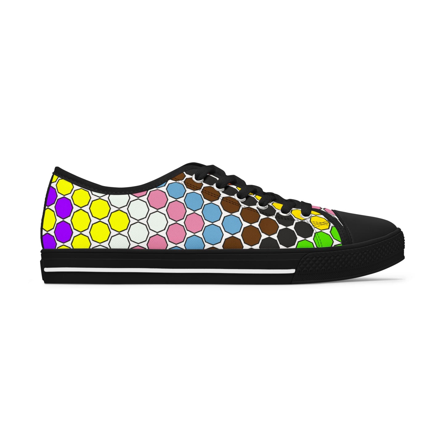 Colorful Polka Dot Low Top Sneakers — Women’s Casual Retro Pattern Shoes