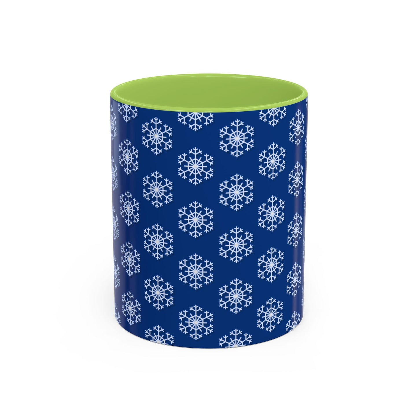 Blue Snowflake Accent Coffee Mug for Winter, Holiday Gift, Cozy Drinkware, Festive Kitchen Decor, Mug for Coffee Lovers, Tea Time Essential
