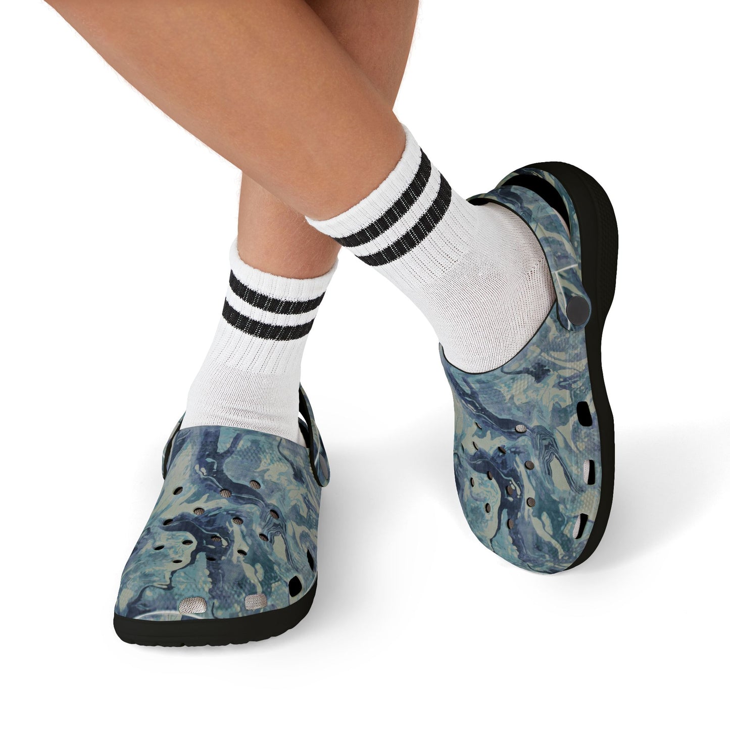 Kid's Marble Pattern Foam Clogs