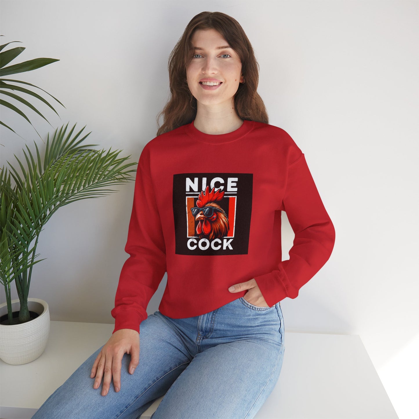 Nice Cock Rooster Crewneck Sweatshirt