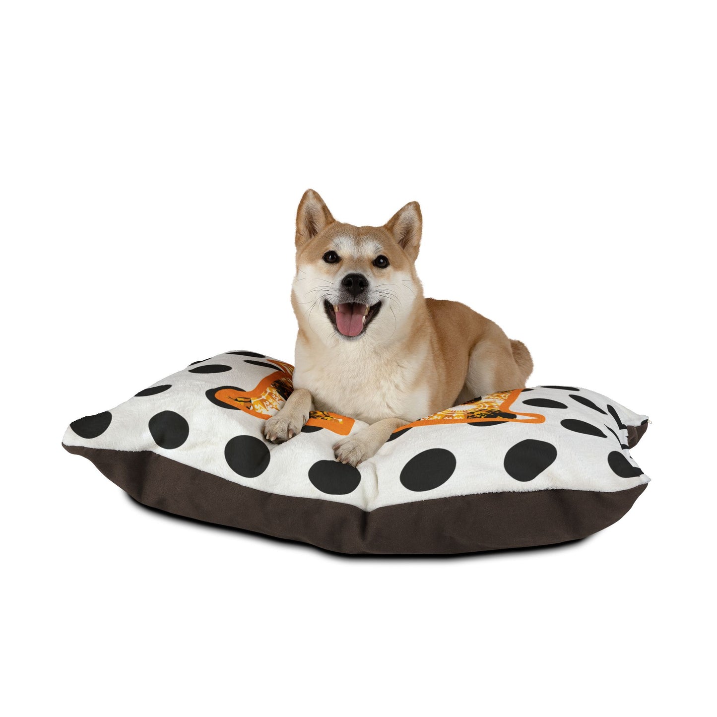Chic Personalized Pet Bed with Polka Dots, Dog Bed, Cat Bed, Cozy Pet Cushion, Custom Name Gift for Pet Lovers, Stylish Home Decor