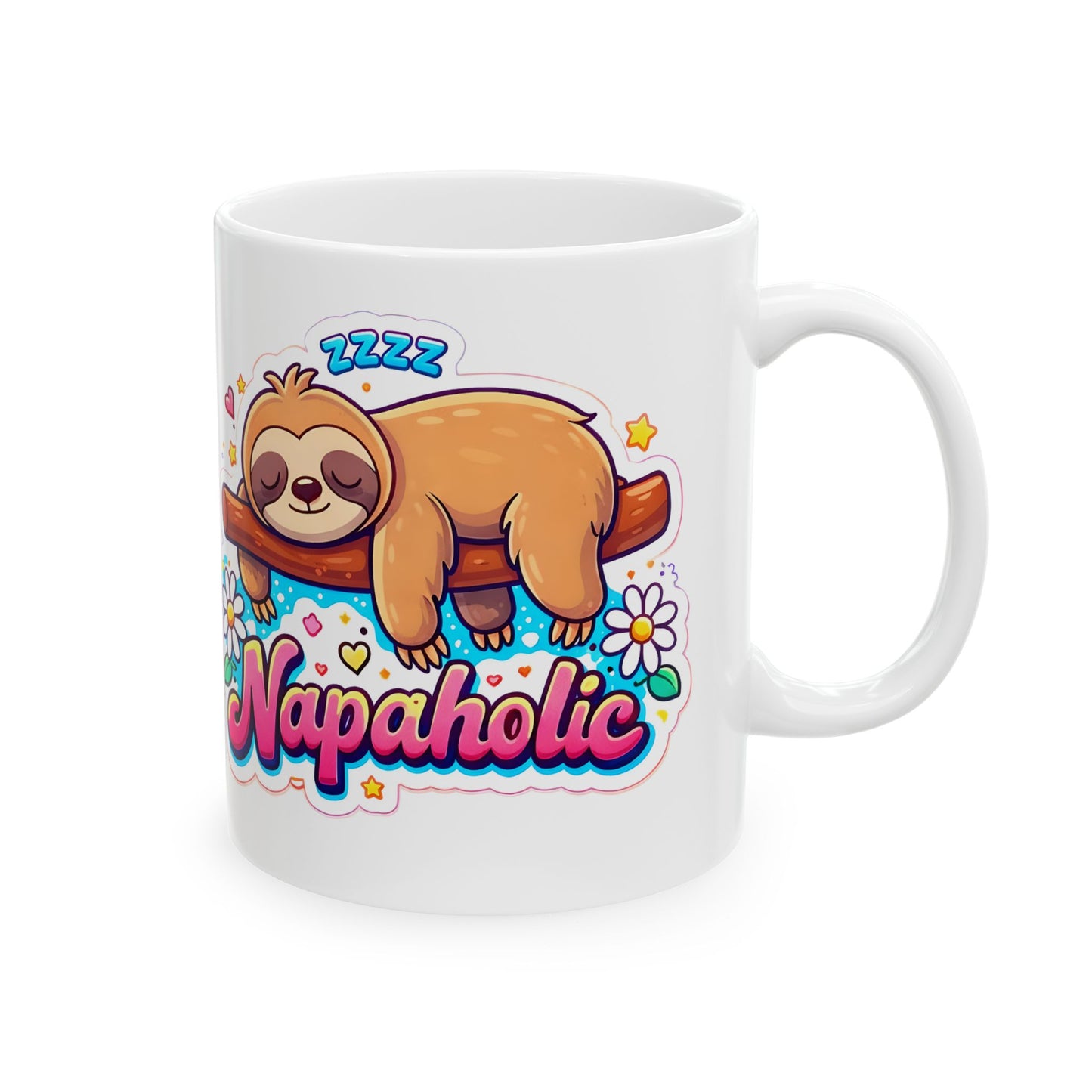 Sloth Napaholic Ceramic Mug — Cute Lazy Sloth Coffee Cup (11oz & 15oz)