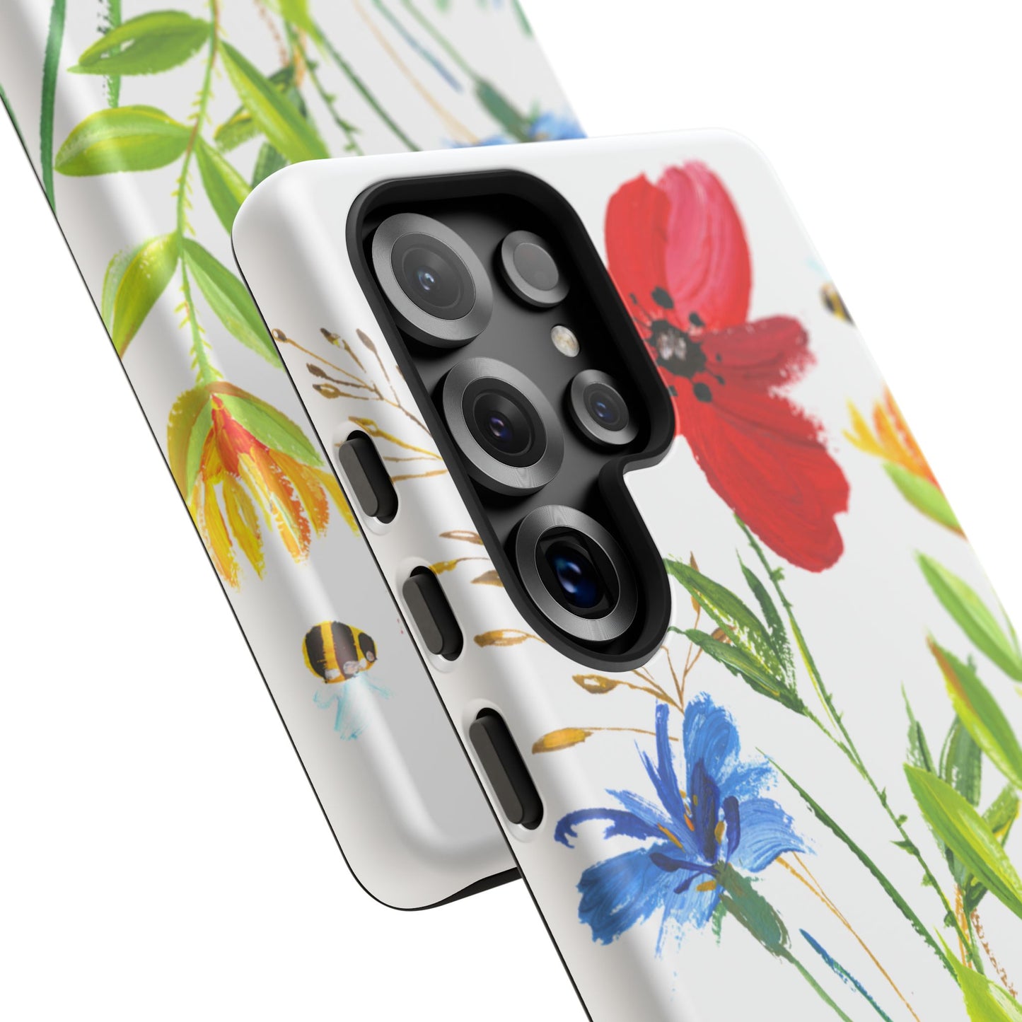 Floral Watercolor Tough Phone Case — Wildflower Bouquet Protective Cover