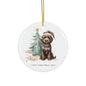 Personalized Ceramic Ornaments, Dog Lover Holiday Decor, First Christmas Keepsakes, Pet Gifts, Christmas Tree Ornaments, 2-Side Print