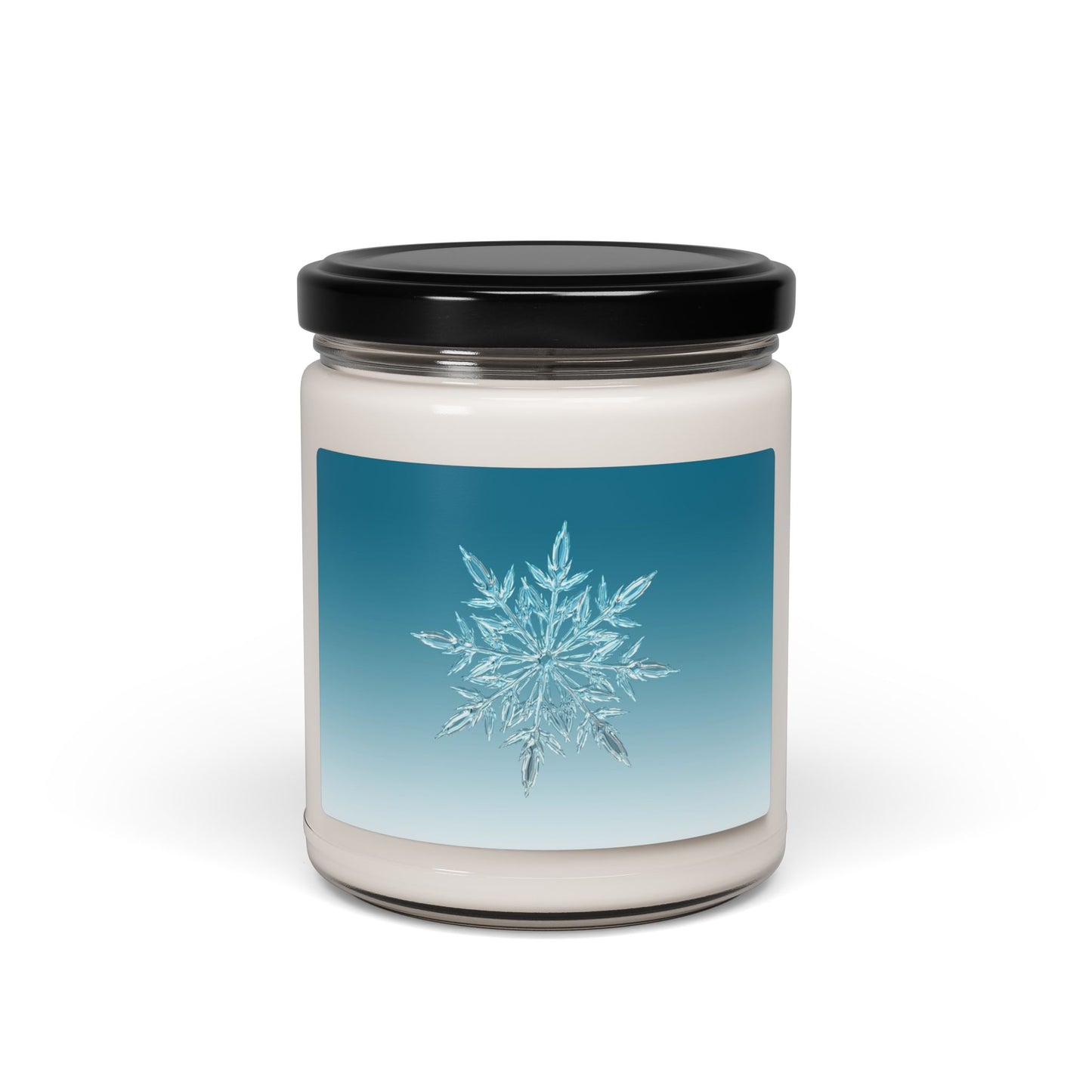 Winter Snowflake Scented Soy Candle — 9oz Holiday Aromatherapy Candle
