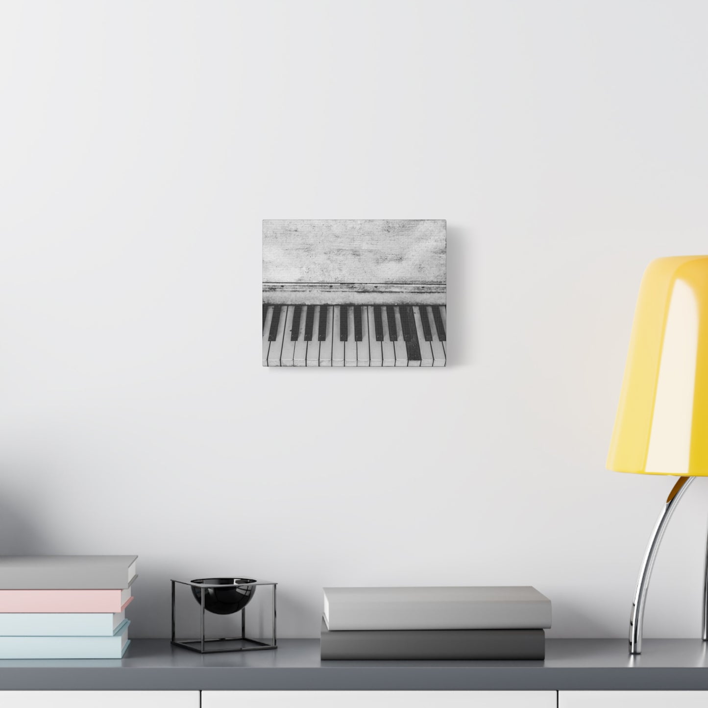 Vintage Piano Keys Matte Canvas Print