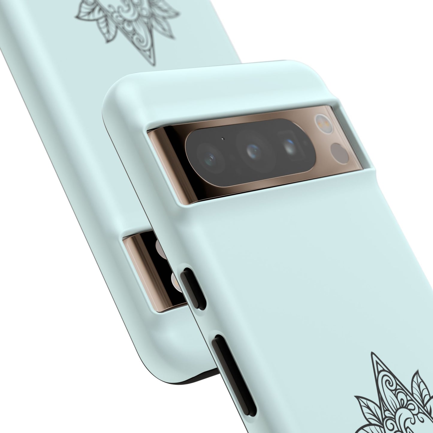 Personalized Tough Phone Case, Floral Monogram Cell Phone Cover, Custom Protective Case, Unique Gift, Birthday, Graduation